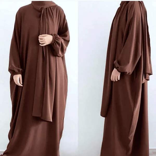 Kaftan Abaya Collar brown