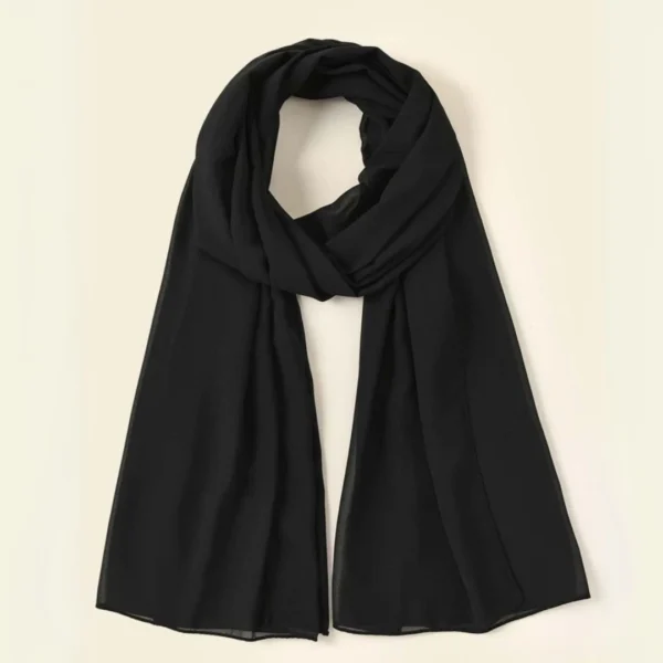 Premium Chiffon Hijab - Black