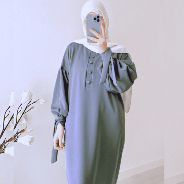 Tahura Balloon Sleeves Abaya - Image 4