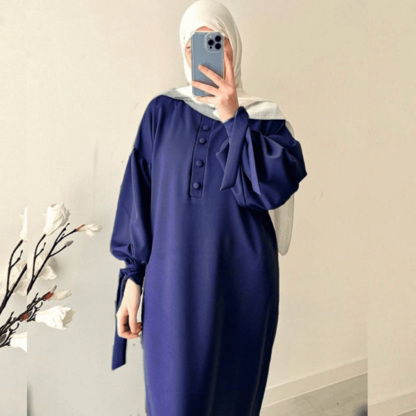 Tahura Balloon Sleeves Abaya - Image 2