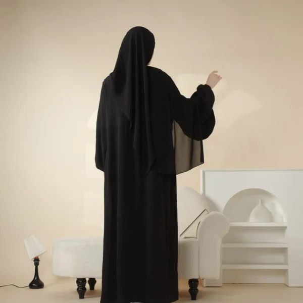 Abaya & Hijab Set - Black Color