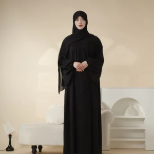 Abaya & Hijab Set - Black Color