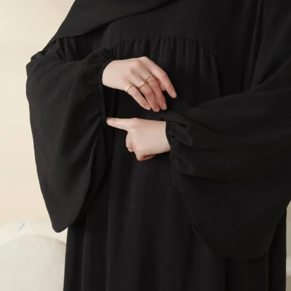 Abaya & Hijab Set - Black Color