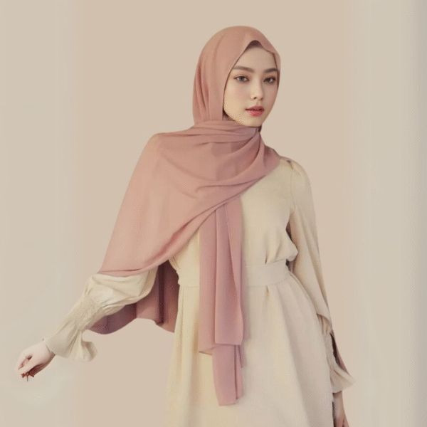 Premium Chiffon Hijab - Pale Pink