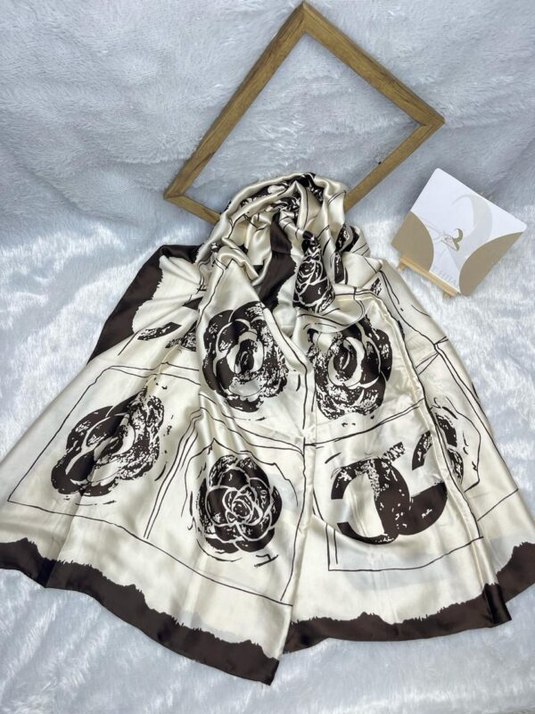 Printed Silk Pattern Hijab - Image 2