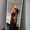 2 piece khimar brown color