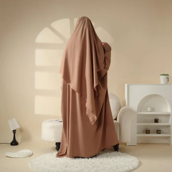 Abaya Khimar Set Light Brown color