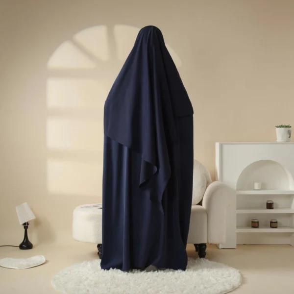 Abaya and khimar set navy blue