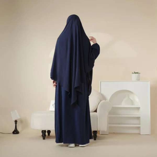 Abaya and khimar set navy blue