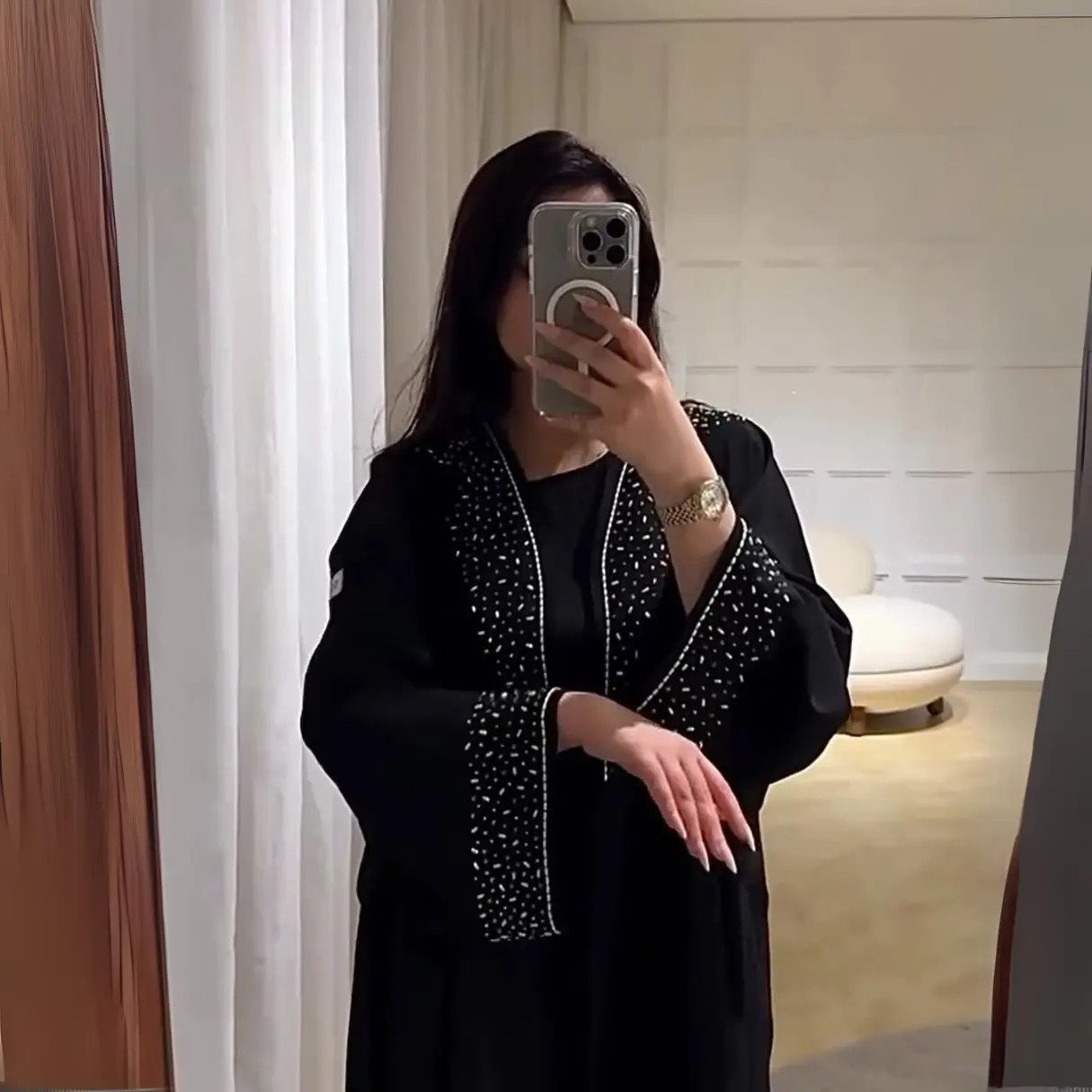 Beautifull Handwork Pattern Abaya