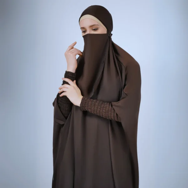 2 Piece Jilbab with skirt coffee