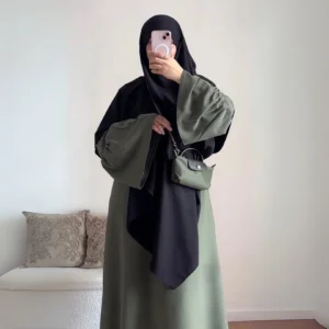 Frill Sleeves Abaya & Khimar Set