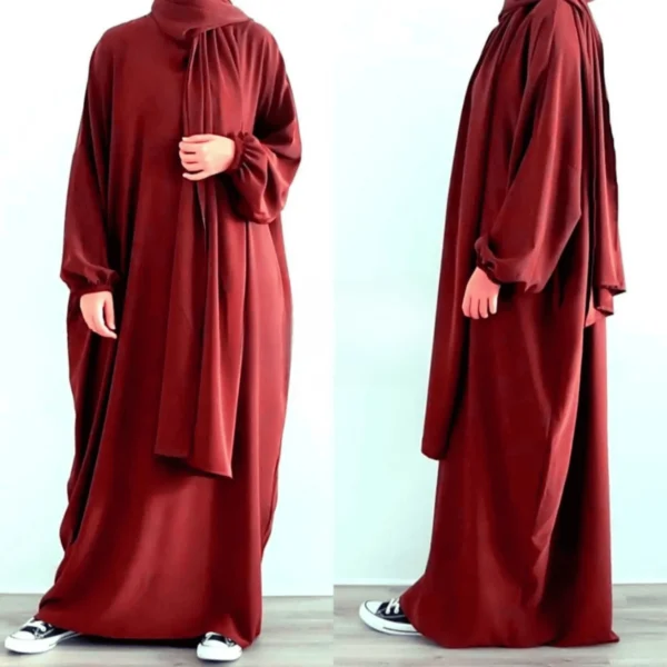 Kaftan Abaya Mahroon