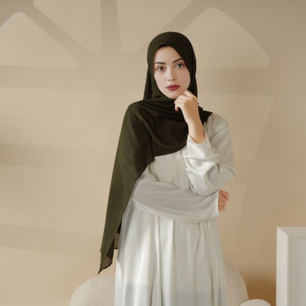 Plain Chiffon Shawl, Extra Fine Chiffon Hijab - Image 9