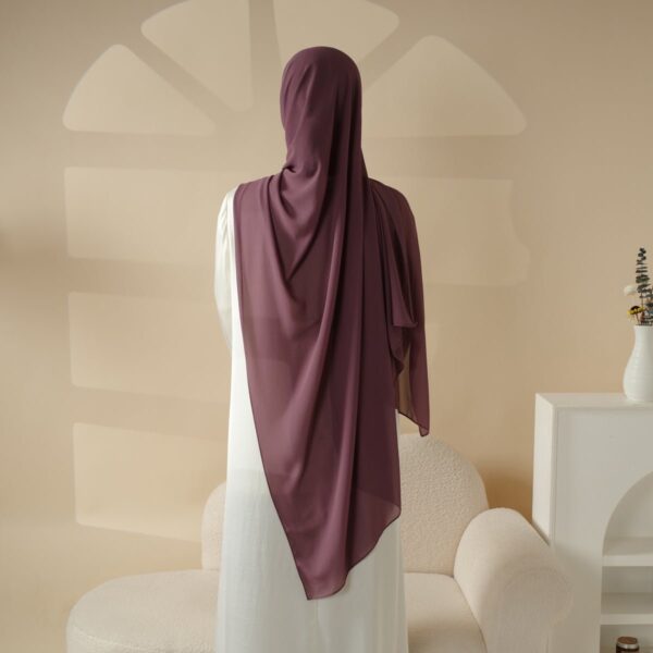 Plain Chiffon Shawl, Extra Fine Chiffon Hijab - Image 2