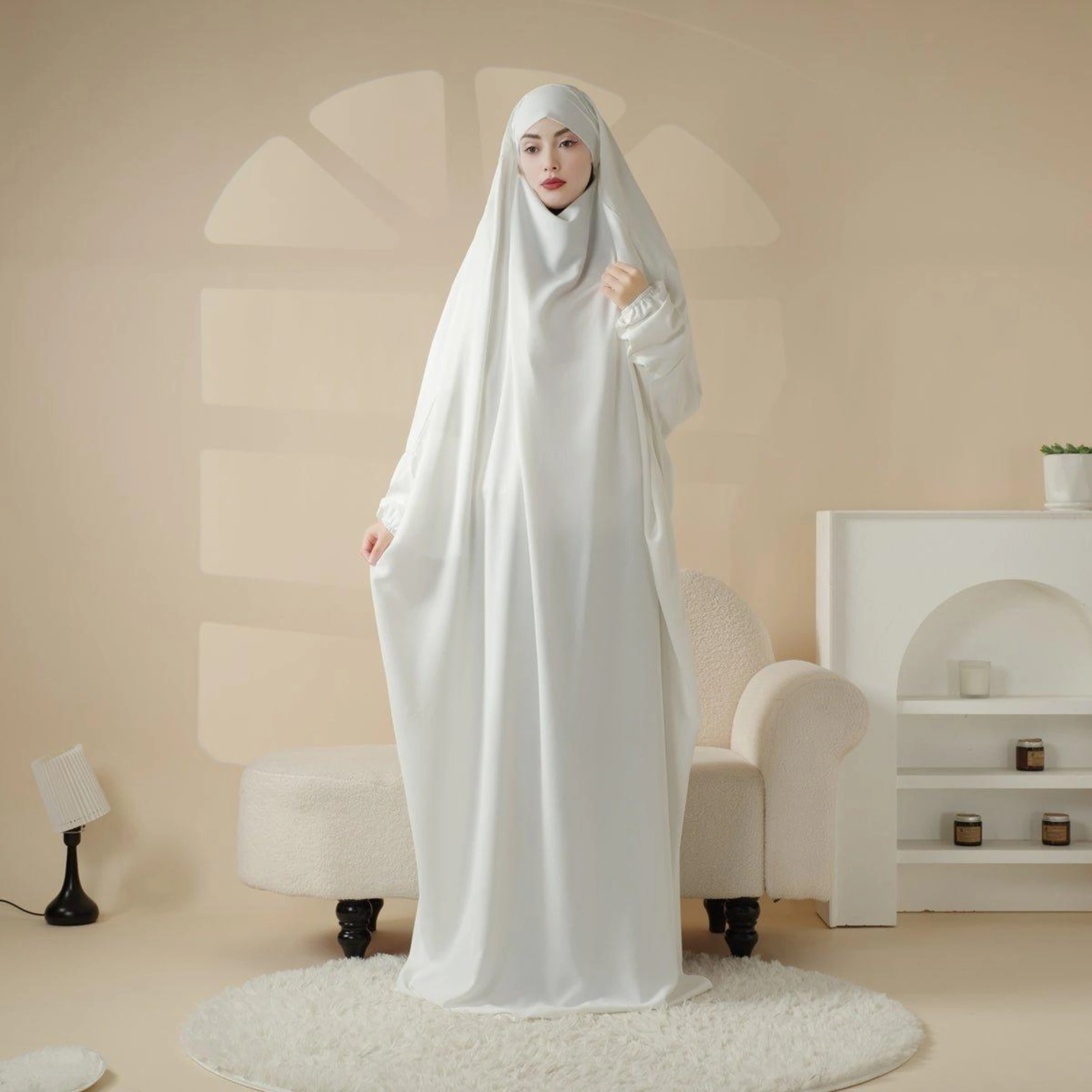 Premium Full Length Jilbab White Color